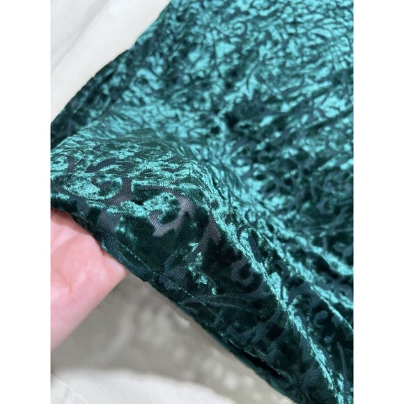 VTG Lane Bryant Intimates 26/28 Velour Lace Green Neligee Nightgown  Sleepwear - Picture 4 of 8